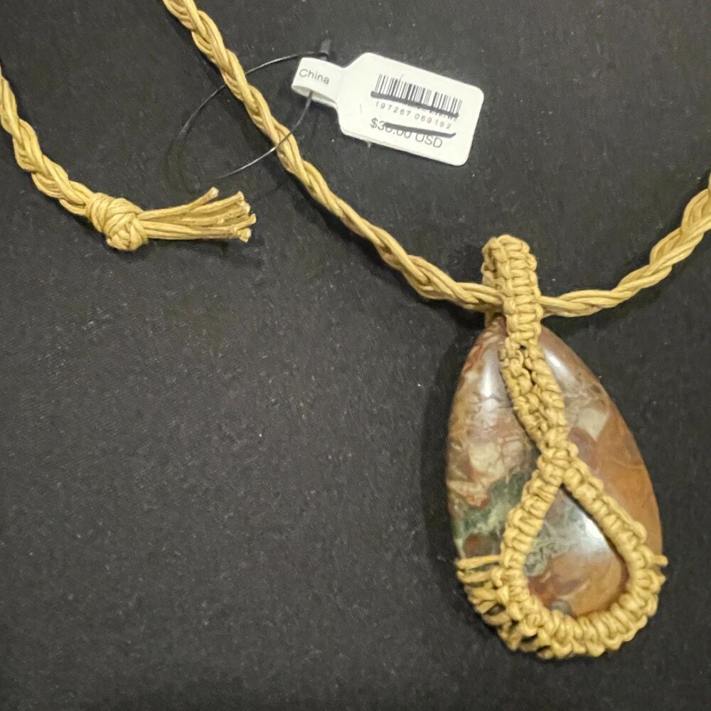 ~ NEW Free People Necklace Boho Stone Braided Adjustable Anklet Bracelet Belly